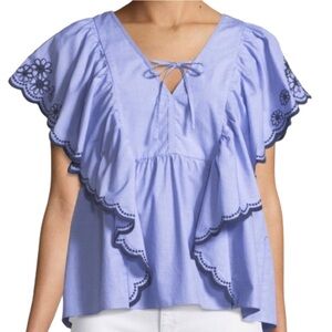 kate spade new york ♡ Daisy Embroidered Top